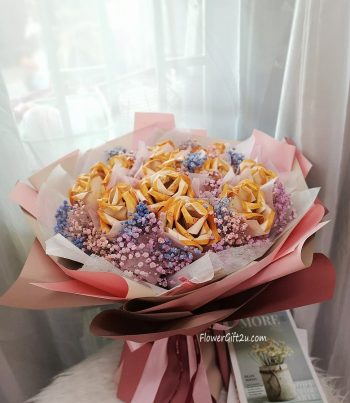 Money Flower Bouquet – Flowergift2u Lin Flower Gift Online Florist